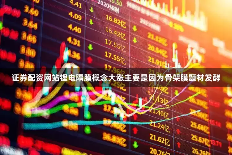 证券配资网站锂电隔膜概念大涨主要是因为骨架膜题材发酵