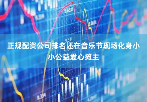 正规配资公司排名还在音乐节现场化身小小公益爱心摊主
