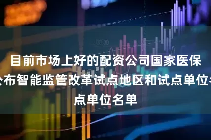目前市场上好的配资公司国家医保局公布智能监管改革试点地区和试点单位名单